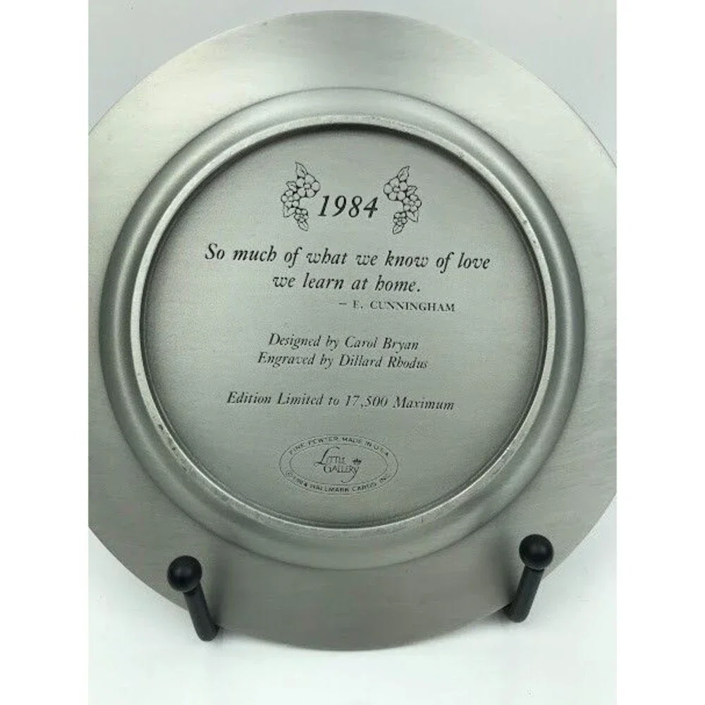 Hallmark Little Gallery Pewter Plate 1984 - 